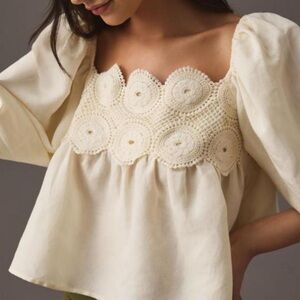 By Anthropologie Baby Doll Too with Crochet Detailing